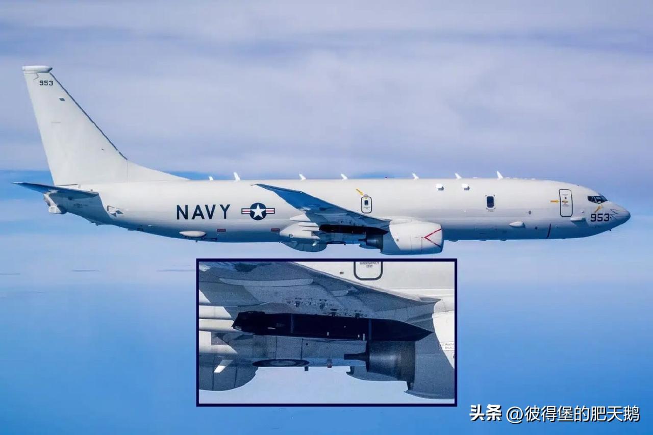 美国海军首次公布了搭载AGM-158C（LRASM）远程反舰导弹的波音P-8“海