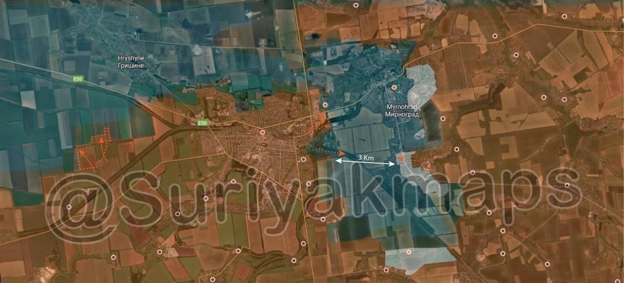 11.13红军城-季米特洛夫地图牢乌苏版
在半包围圈内，乌军已开始显露疲态。在南