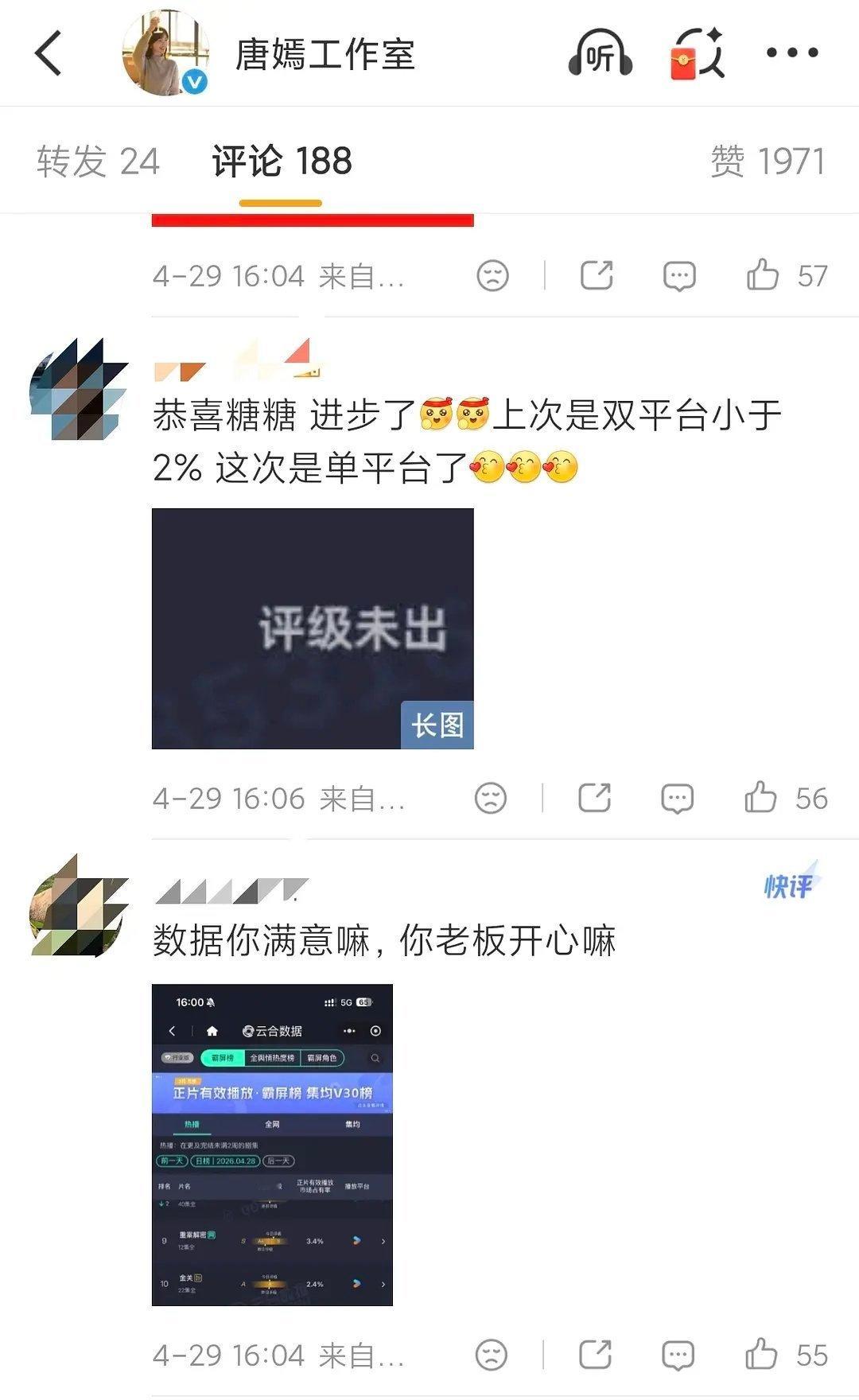 唐嫣工作室评论区现状 