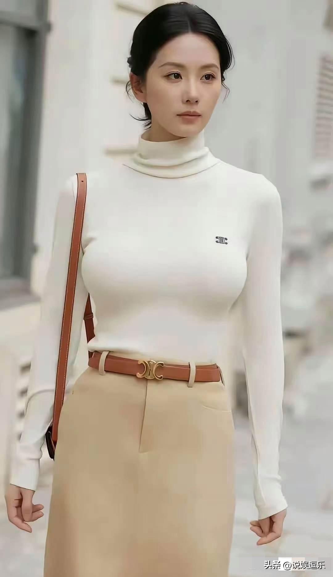 刘诗诗现在这身材，有点意思。
胳膊腿儿还是那么细。
但胸前和臀围的曲线，明显不是