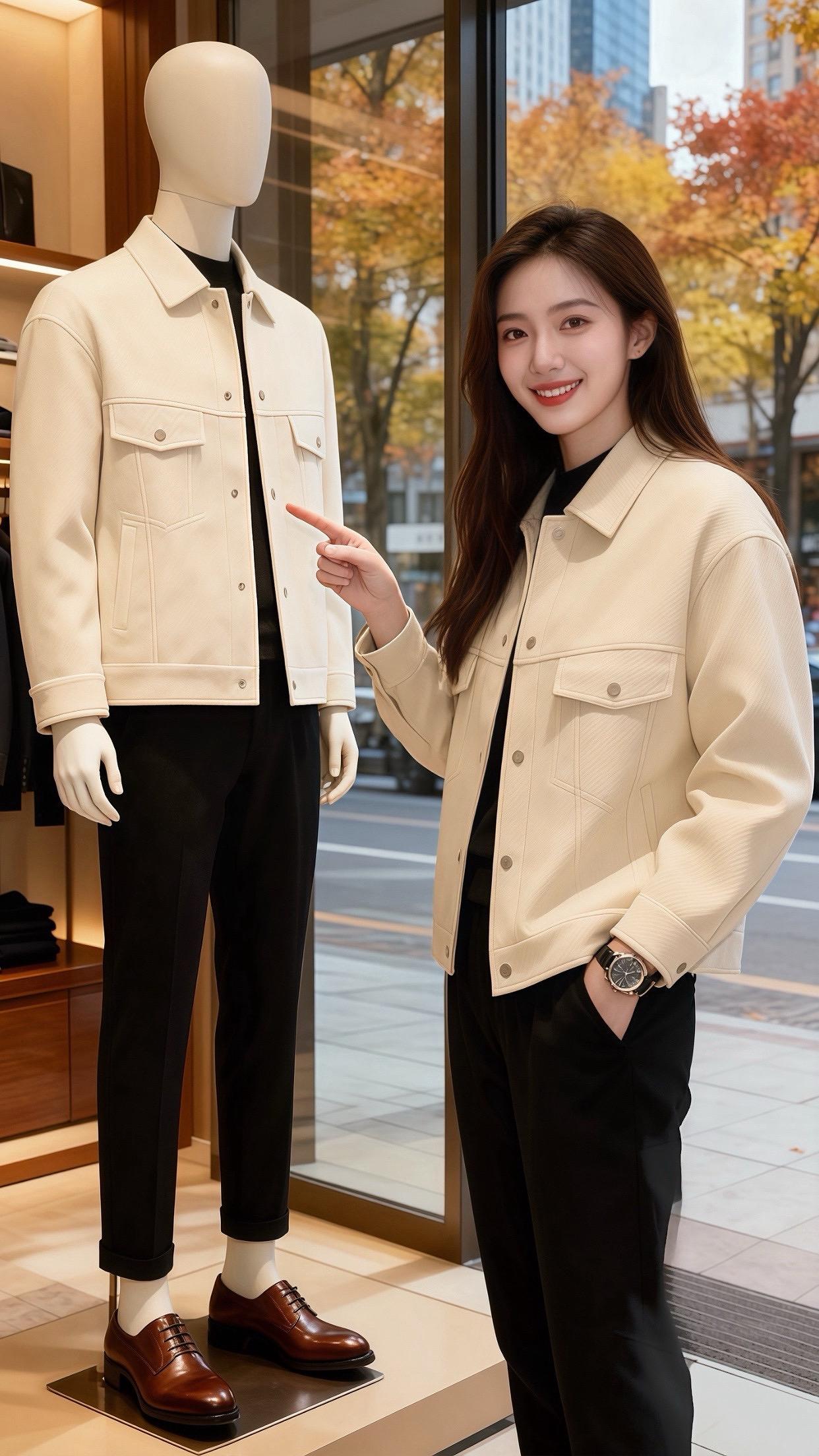 秋阳裹着梧桐的暖光漫进店门时，陈也看见苏晓窝在沙发里翻杂志。她套着他选...