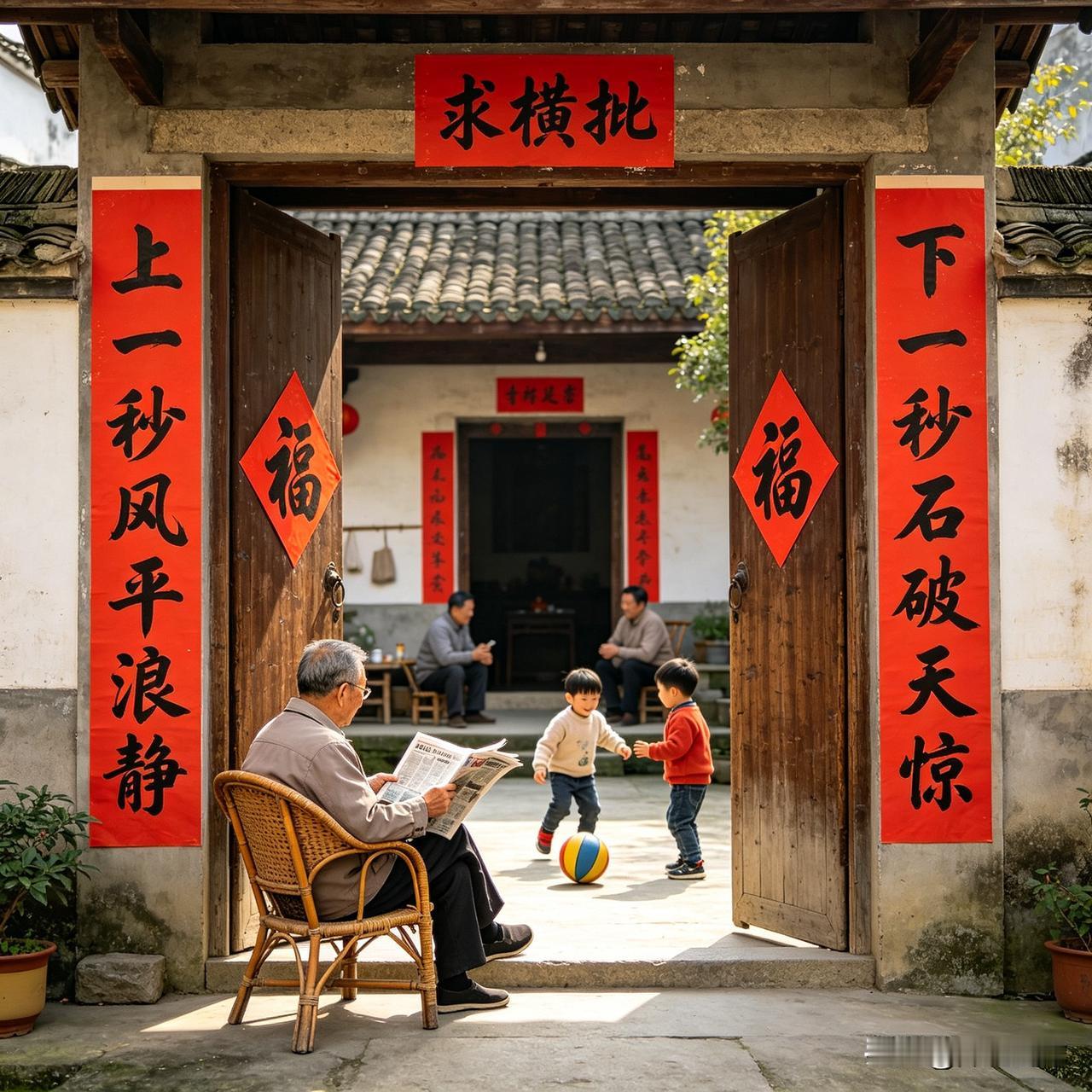 上联：上一秒风平浪静
下联：下一秒石破天惊
 
这副联充满戏剧张力，前一秒的静谧