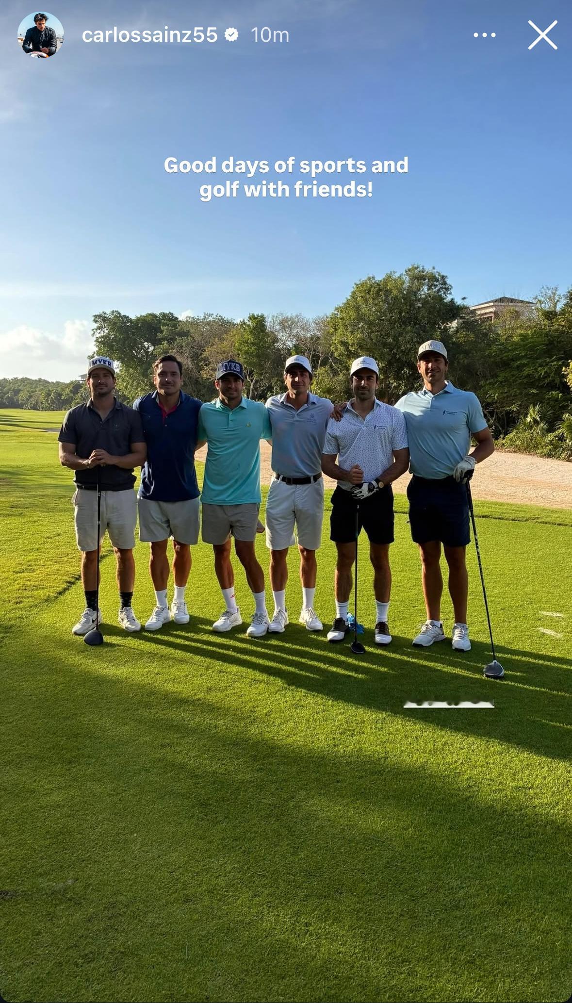 塞恩斯更新IG快拍结束在墨西哥的⛳️训练营（x 