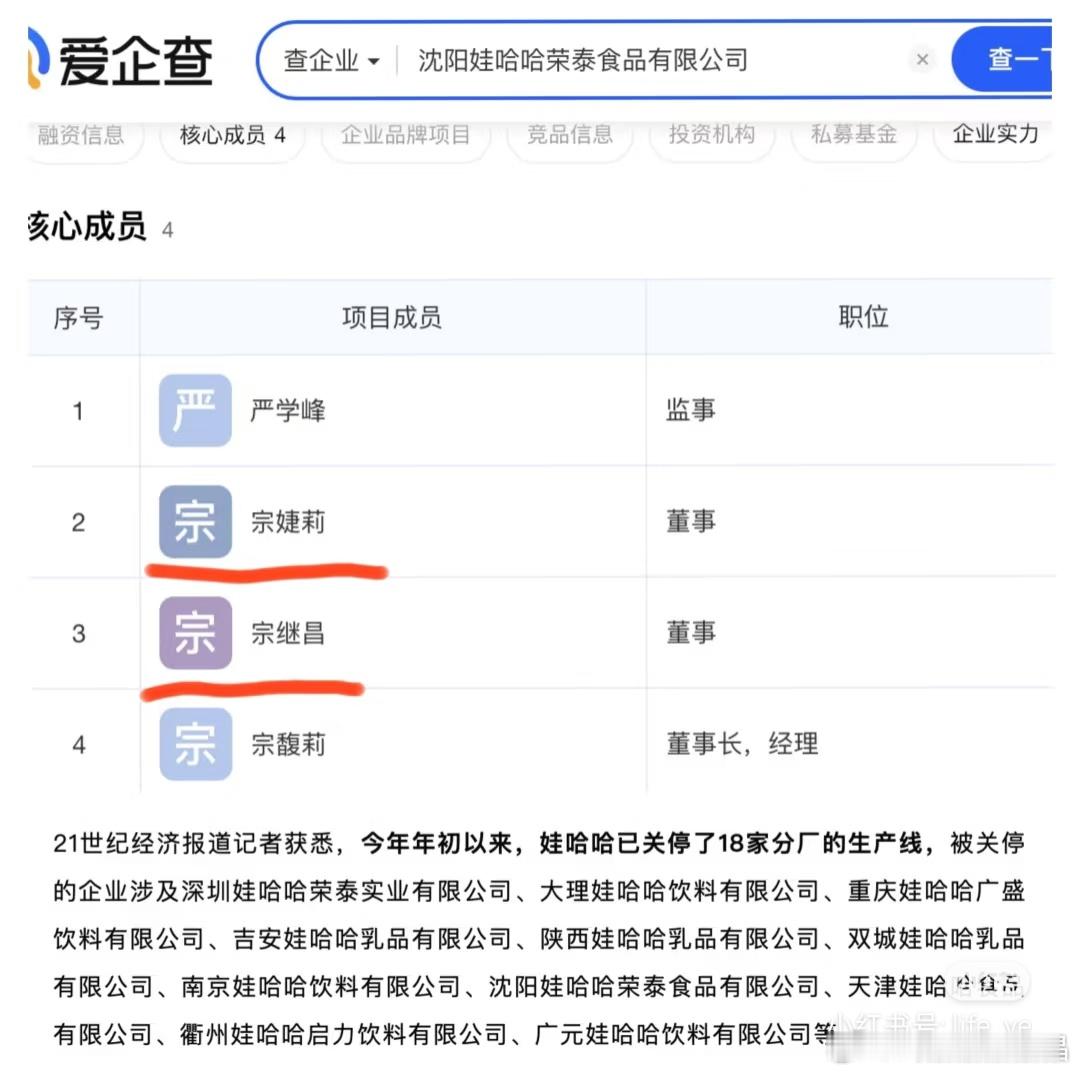 原来宗馥莉从年初就关停了多家弟弟妹妹任职的子公司。 ​​​