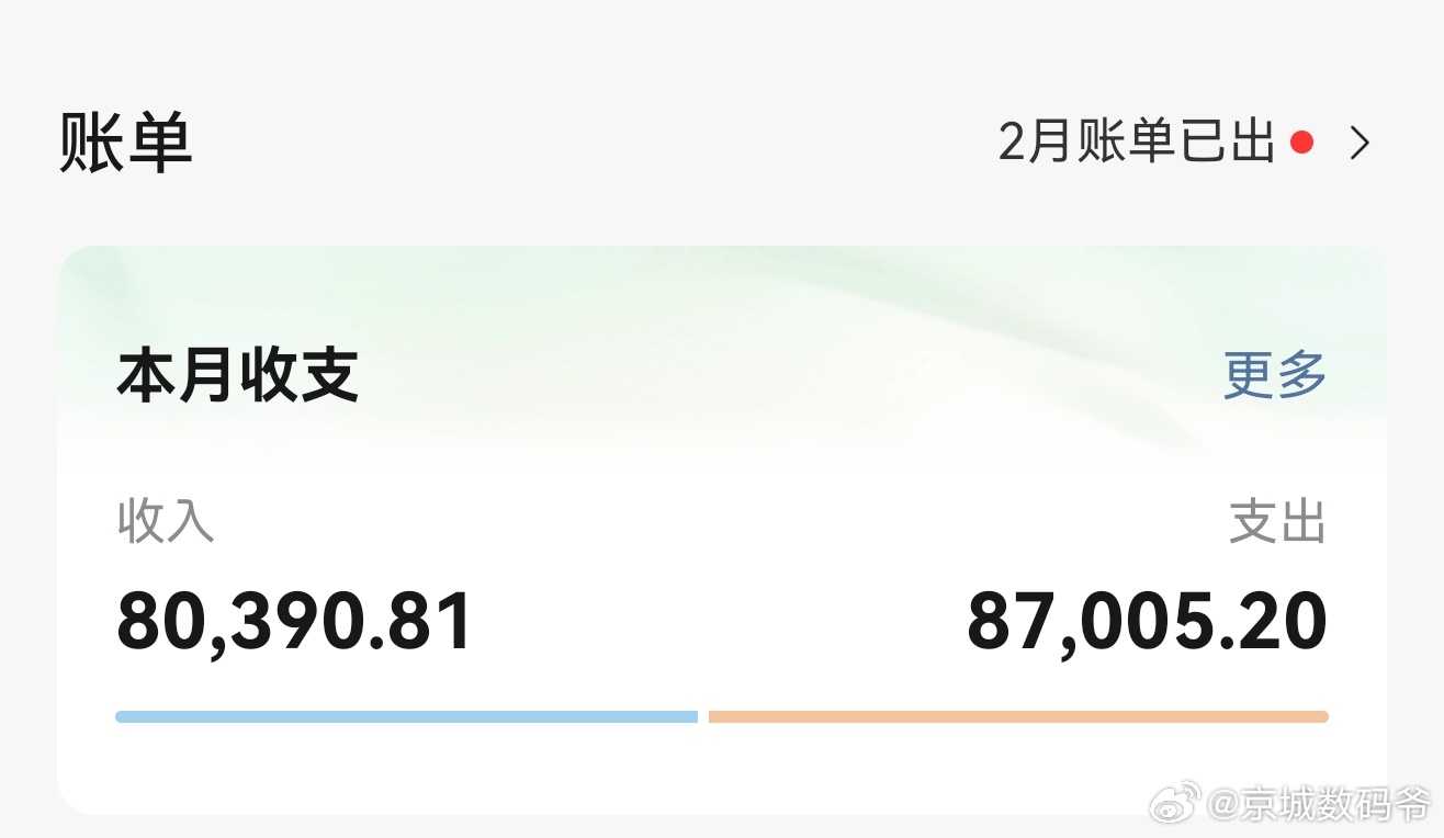 这个月银行卡是负数