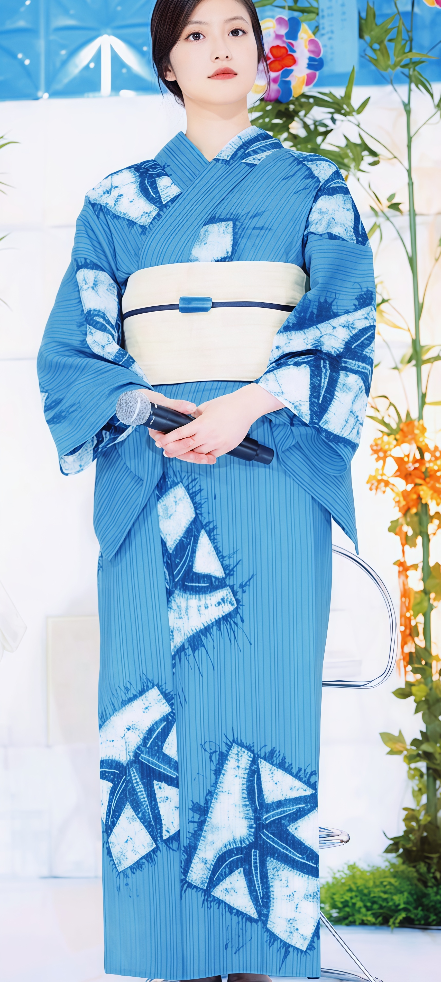 今田美樱蓝色系壁纸更新女神真的穿什么都好看啊 