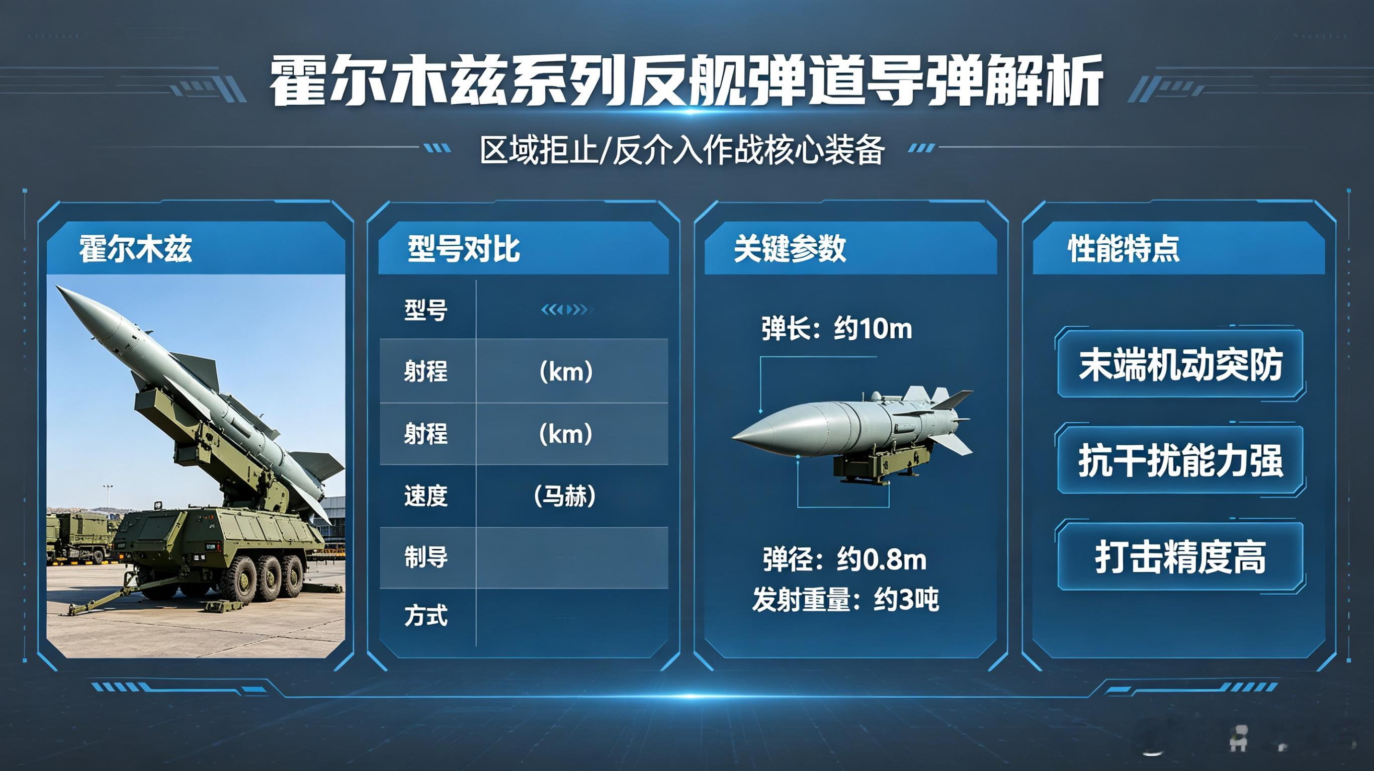 每天认识一件兵器霍尔木兹系列反舰弹道导弹 图文解析装备定位伊朗基于波斯湾导弹深度