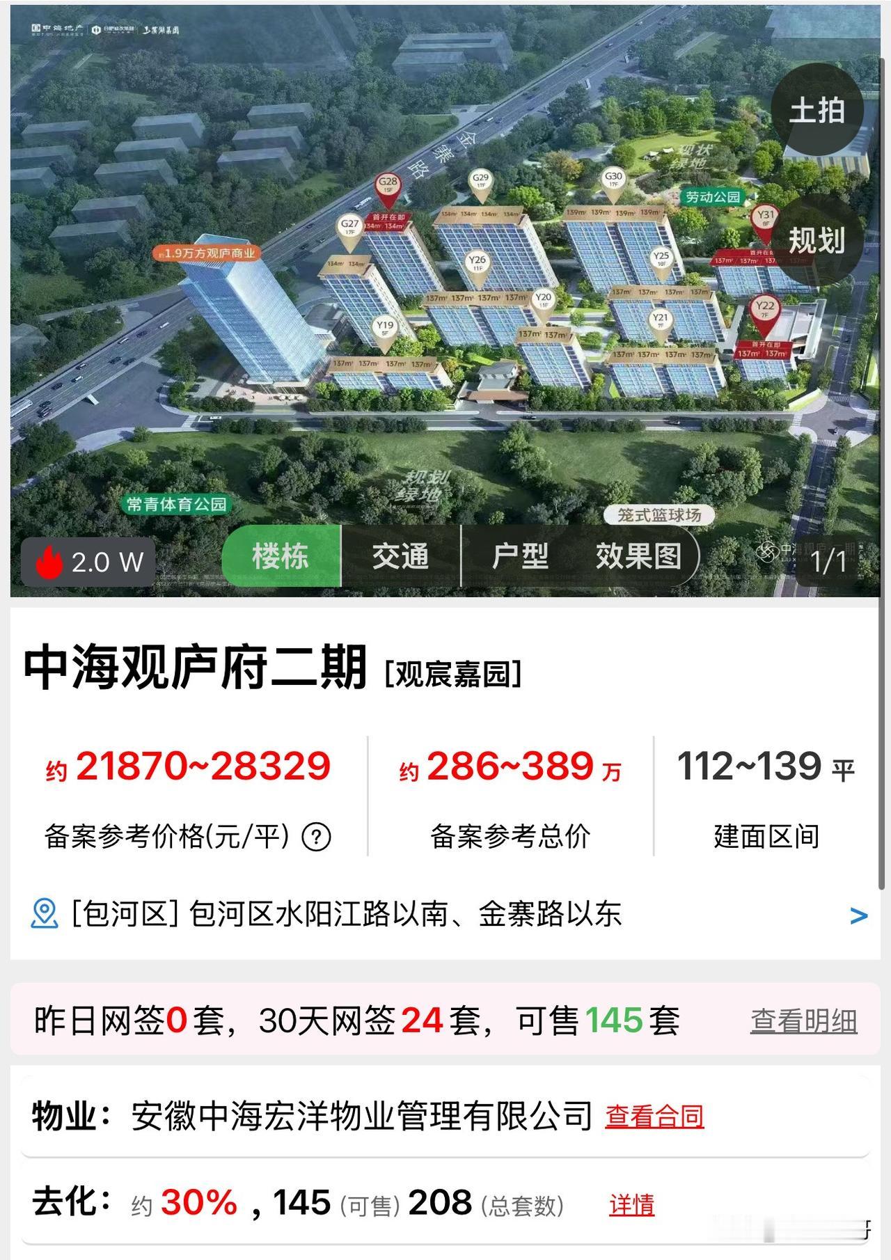 合肥中海地产的销售节奏这是想着通吃，观庐府一期、二期、未来之境、时光之境一个接一