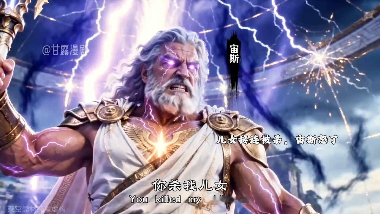 阿波罗一箭重创蓐收，却引来了真正的雷霆之主！#ai漫剧 #ai短剧#阿波罗 ##万万没想到#