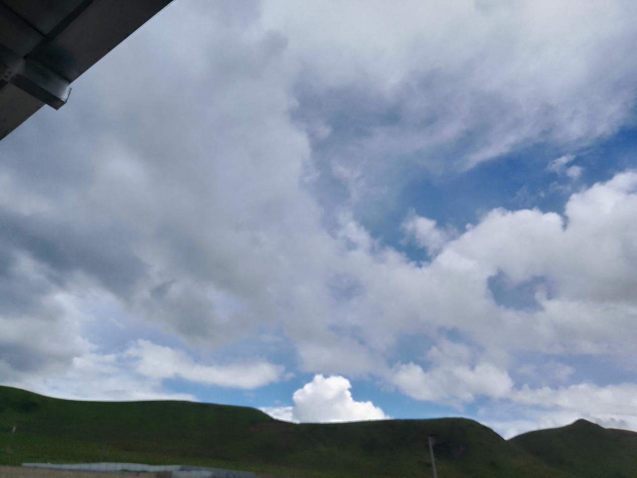 下了几个雨，地上都还干的。不过确实入秋了，一天比一天冷。我又不喜欢冷了