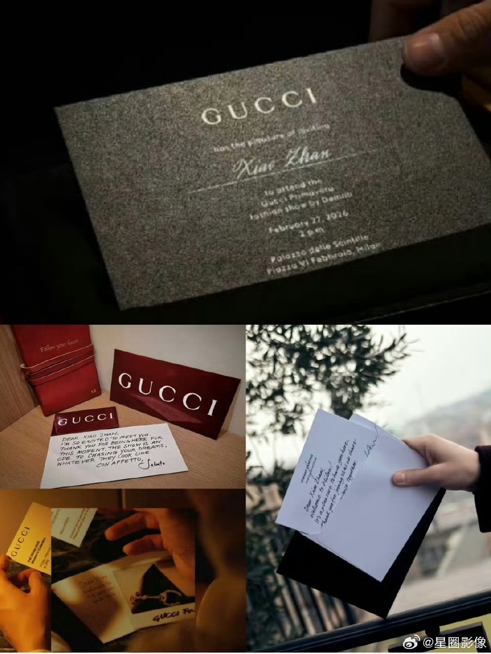 Gucci晒肖战邀请函 哇塞🤩期待品牌代言人肖战闪耀米兰