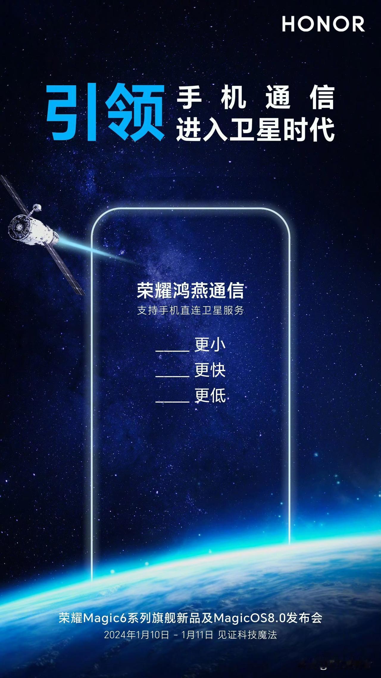 荣耀Magic6系列有什么卖点？
    1月11日，荣耀Magic6系列就要亮