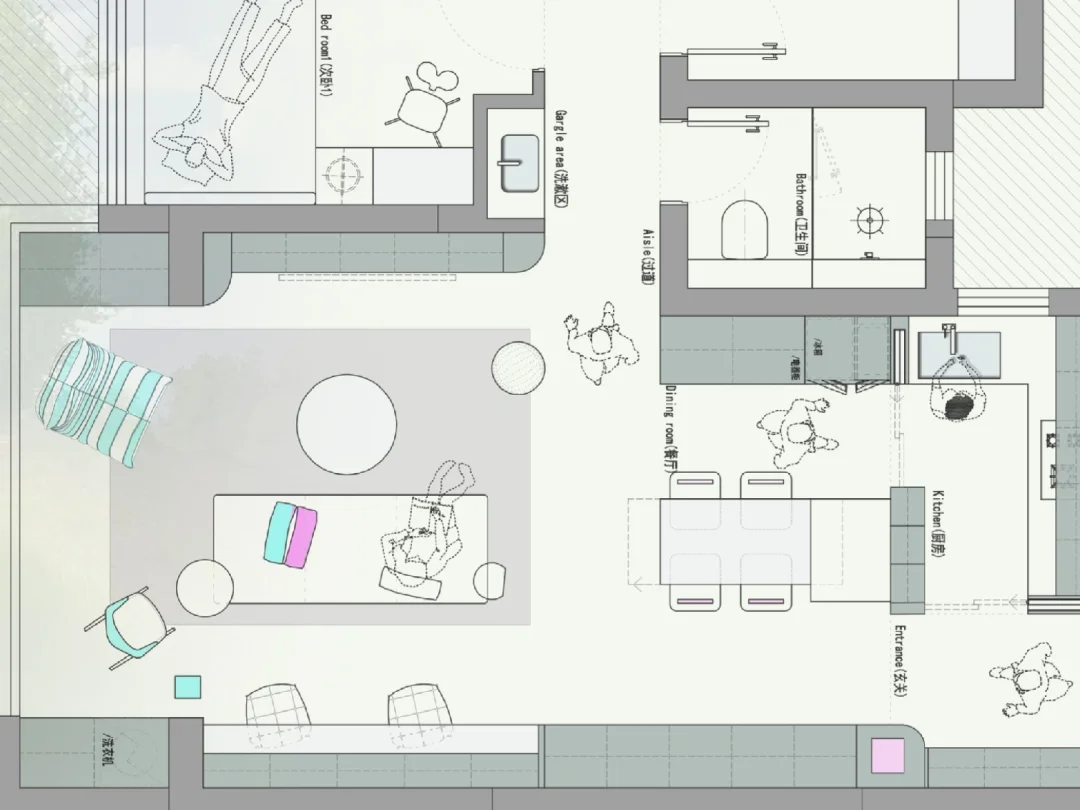 户型改造｜经典刚需户型改造｜三版方案