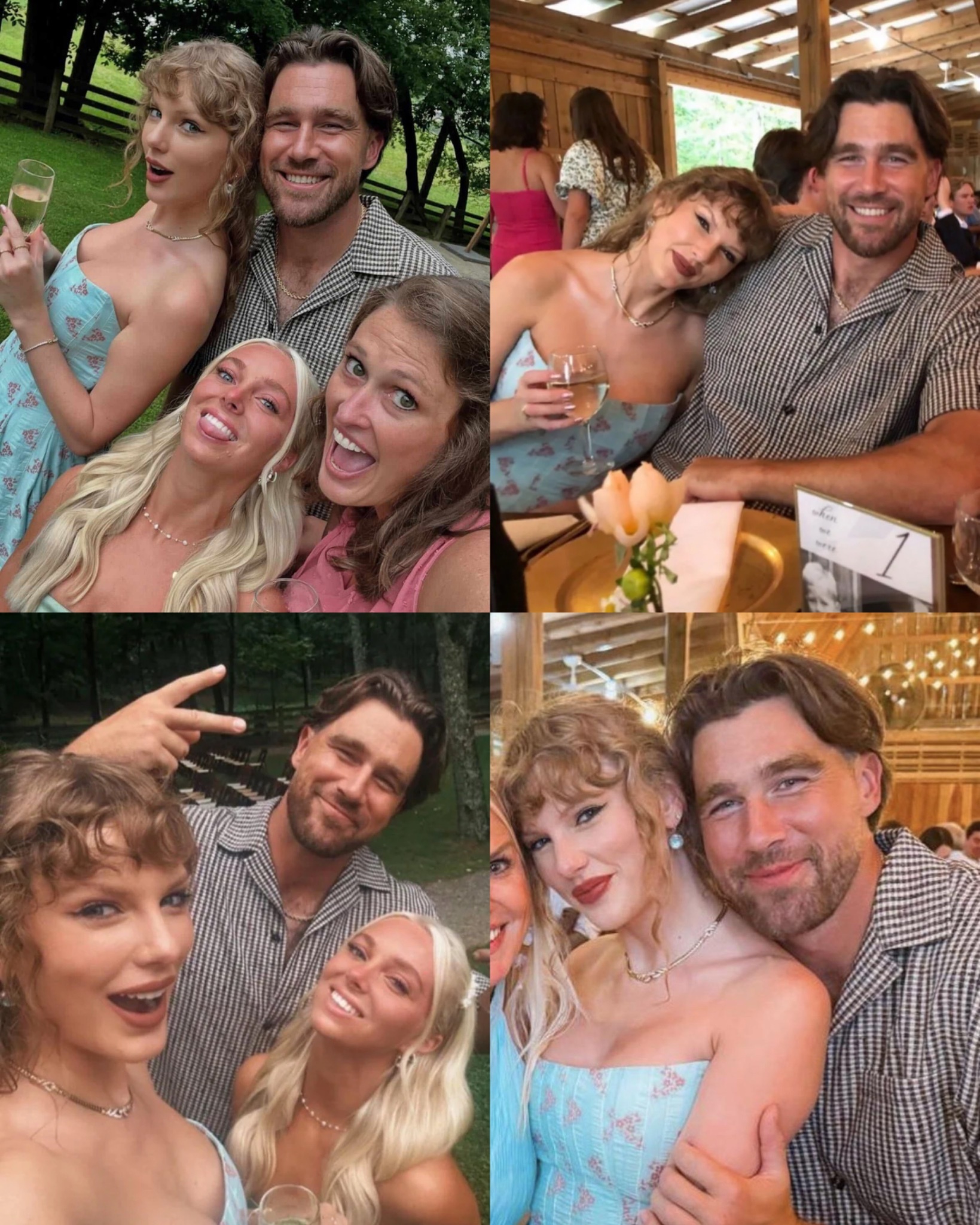 💒一年前的今天，霉霉姐和Travis Kelce在田纳西州共同出席了一场婚礼 