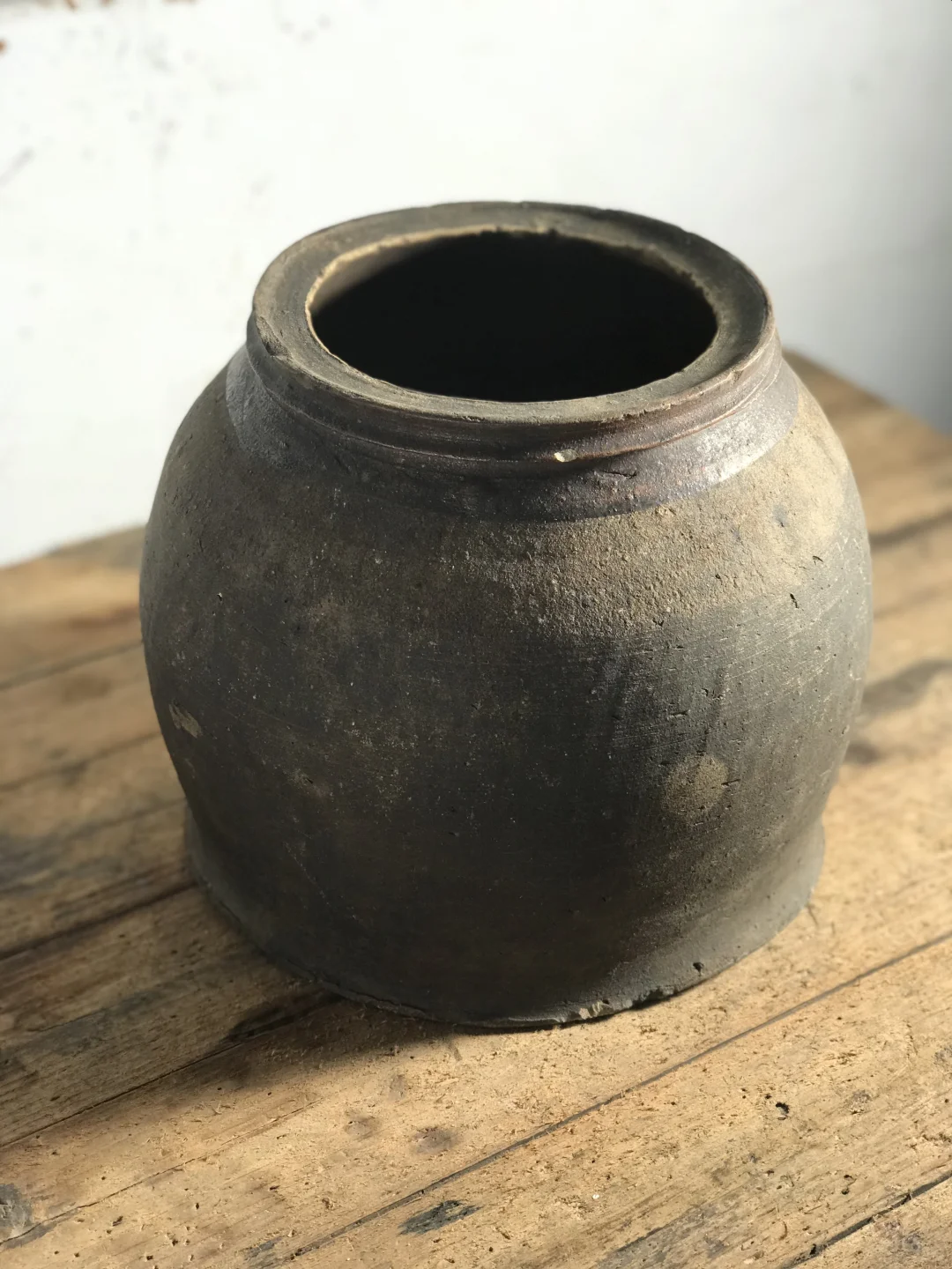 素陶老罐；花艺插花陶罐；民宿极简侘寂摆件。