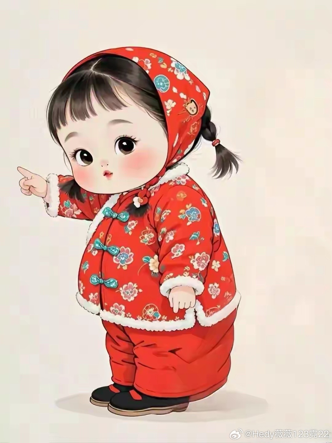 好可爱的棉袄娃娃啊！喜欢吗？可爱吧！我觉得还行！ 