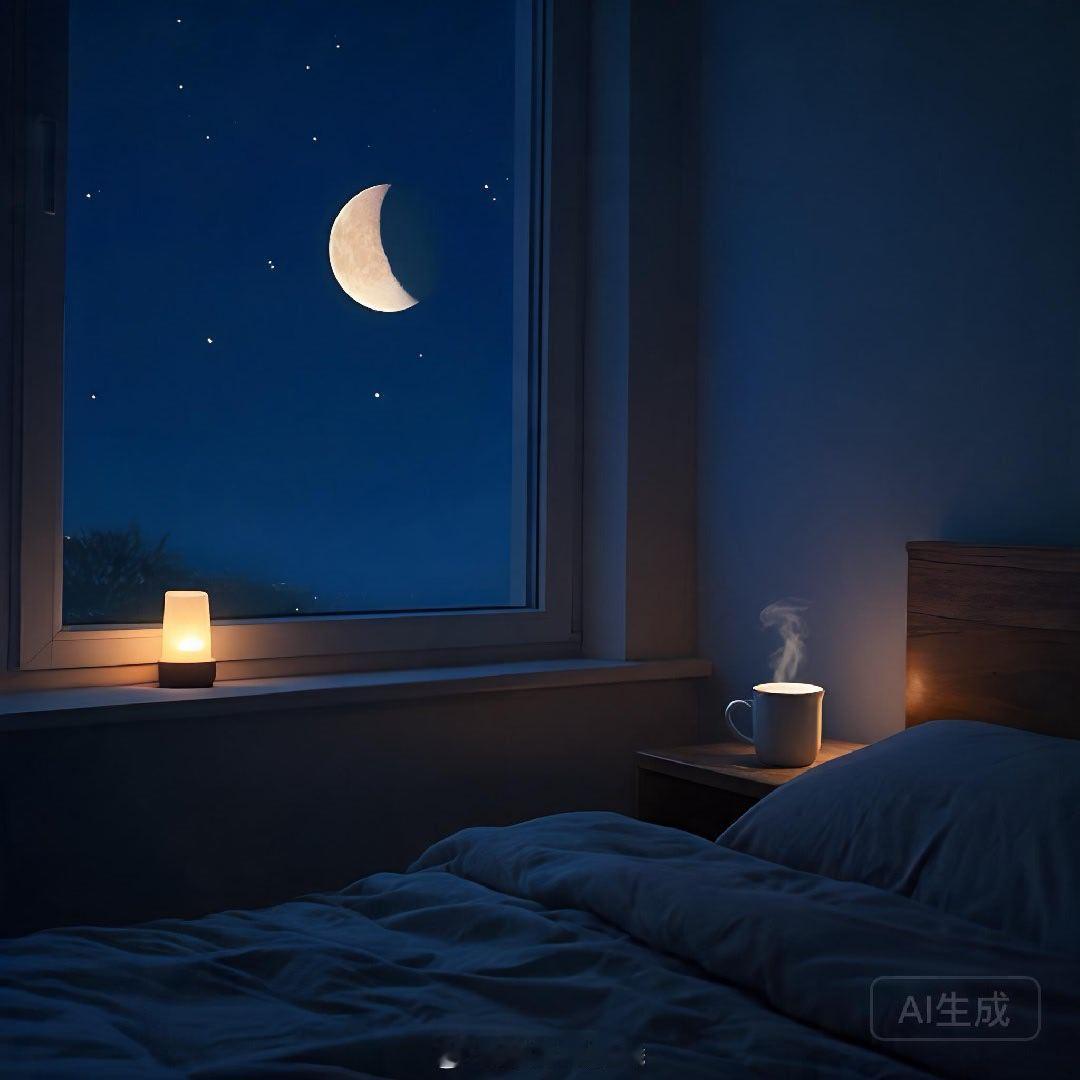 🌙 深夜星空｜亏凸月下的三省吾身晚上好🌌今晚的月亮是亏凸月，月龄十九，月面被