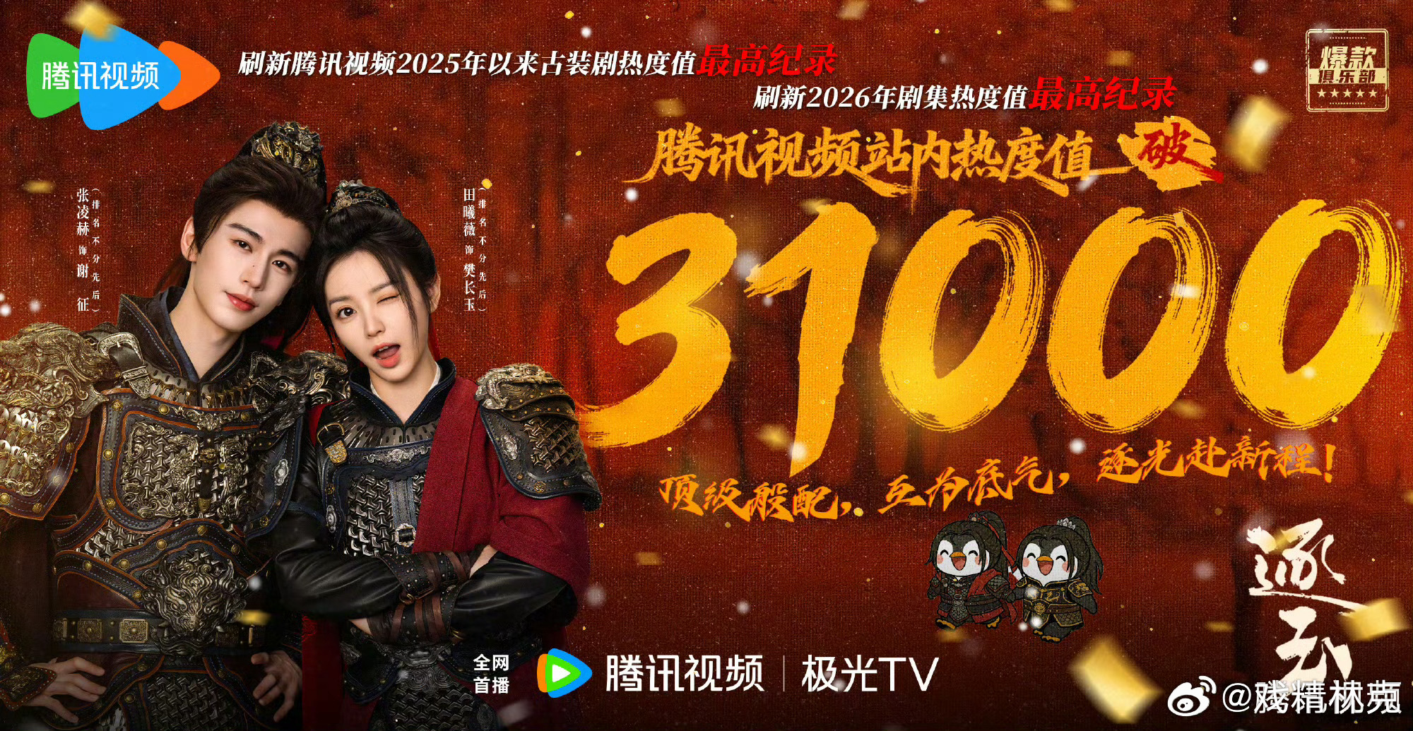 逐玉腾讯热度破31000