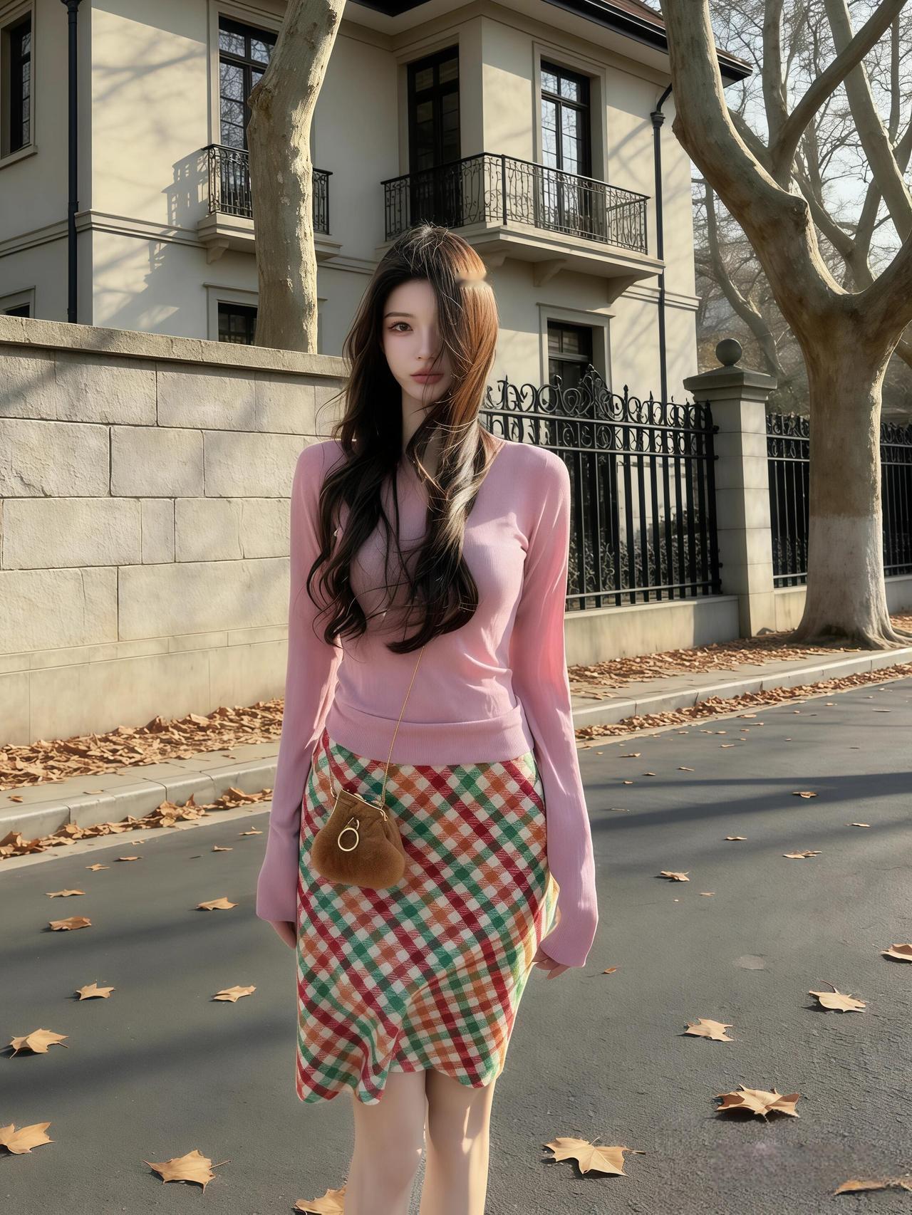 粉色针织套装真的太好看了叭！！！