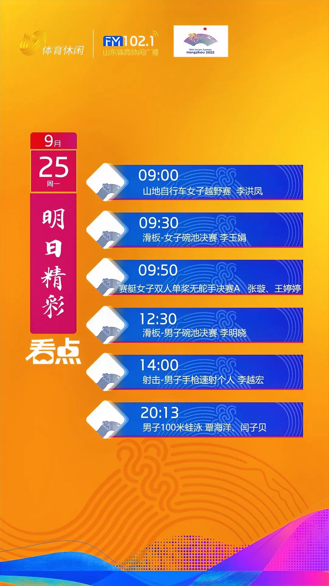 杭州亚运，第二个比赛日看点，游泳军团继续出击。