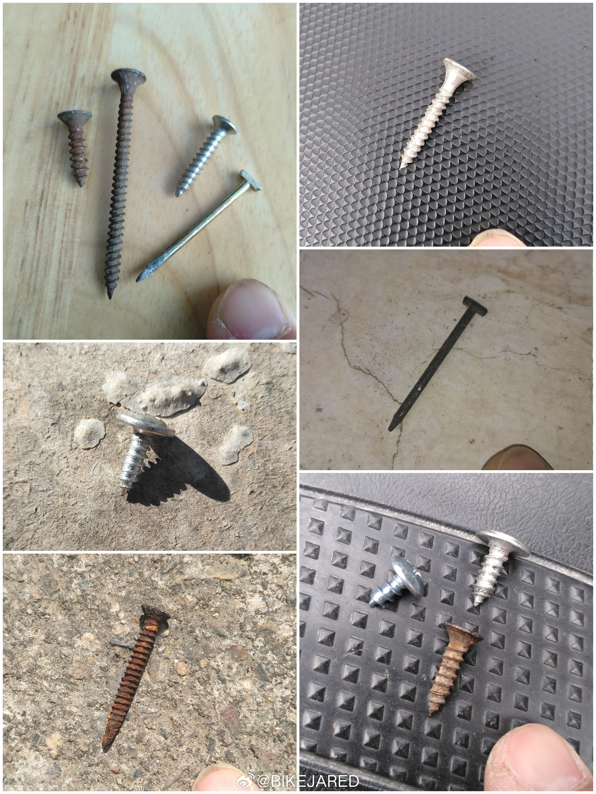 这几天的功德，图2又是以小区里面一个十字路口捡的，明显是有人故意撒在那里扎别人轮