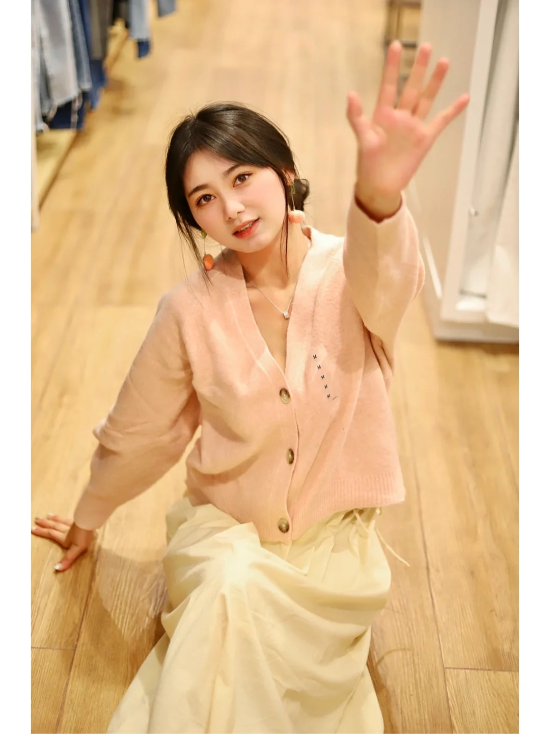 优衣库秋冬穿搭|粉色针织衫太温柔惹