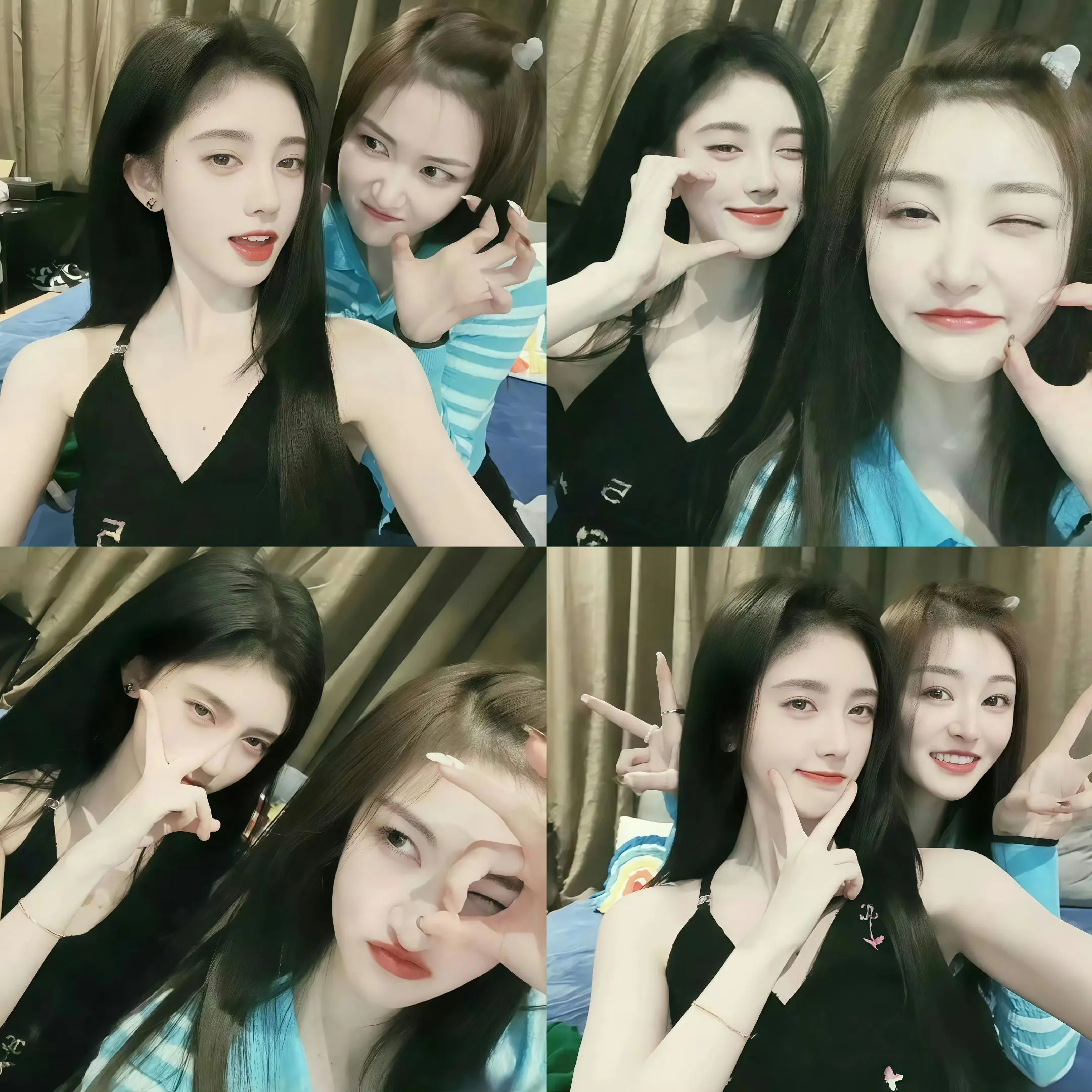 姐妹成对👭快乐加倍。