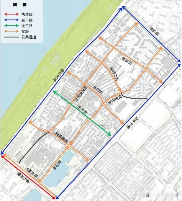 杨园片区新建“四横七纵”道路交通网络