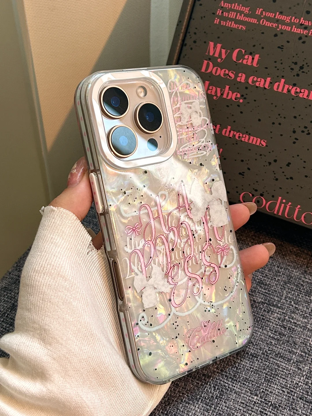 很喜欢沙漠金高级氛围感贝壳纹手机壳呀！！！