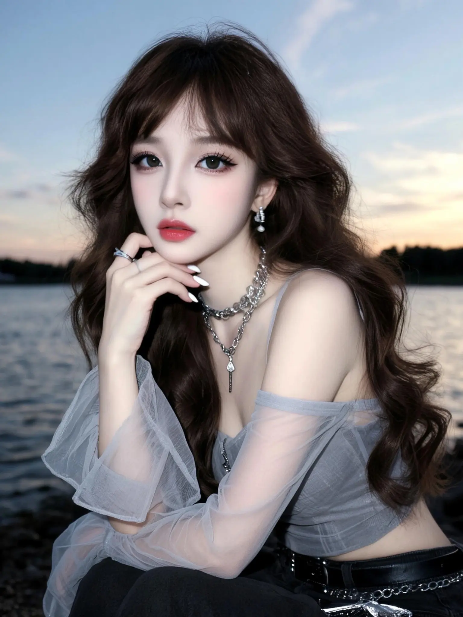 纯欲天花板 甜御妆容教程 高级感 露肩吊带 心动的感觉