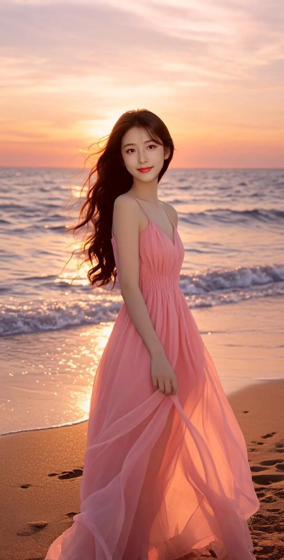 AI扩图 AI夕海佳人