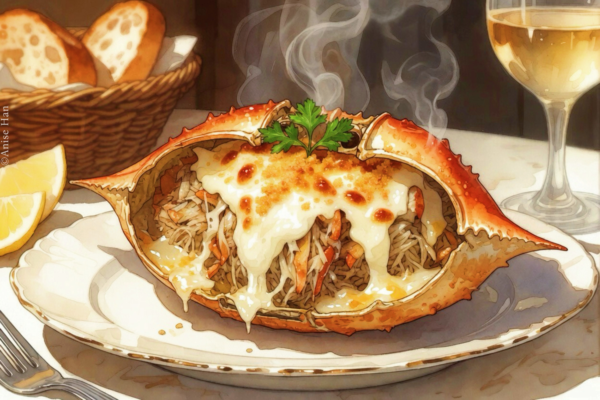海派西餐一封给魔都的情书  烙蟹斗（Cheese Baked Crab in S