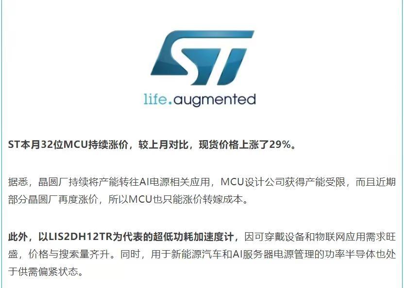 芯片大厂最新动态和现货行情。2026年8月，ST、TI、NXP、英飞凌等，仅供大