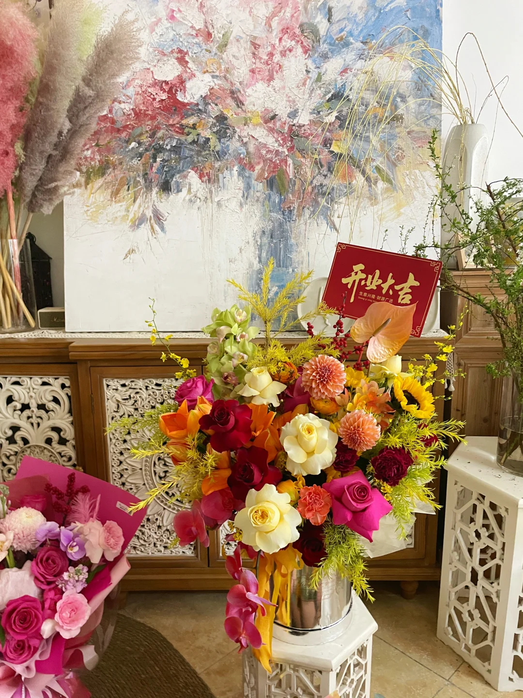 开业花礼/抱抱花桶💐