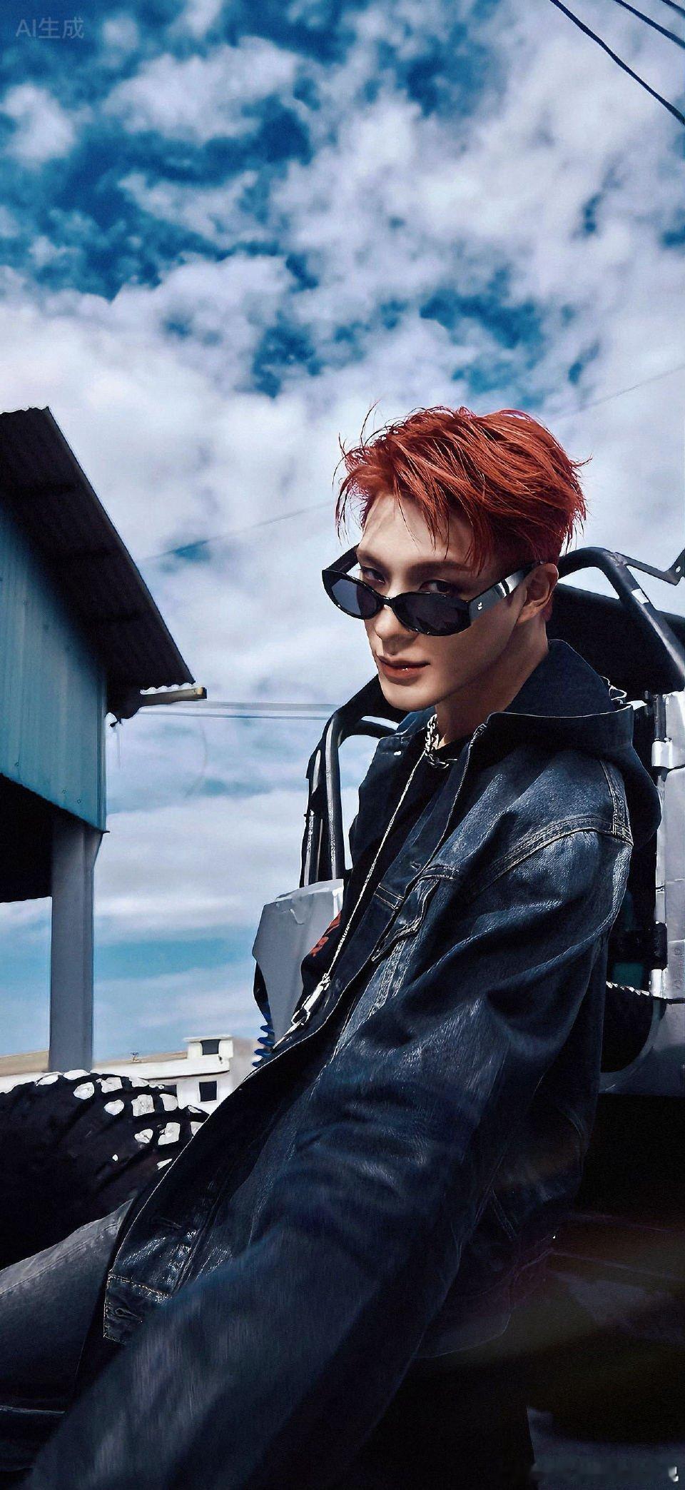 染完直接解锁新风格，又野又帅辨识度拉满，满脑子都是他舞台上的红发造型 