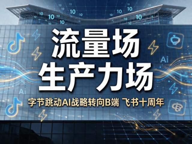 流量场的字节 vs 生产力场的字节：飞书十年，字节把AI拉回B端战场