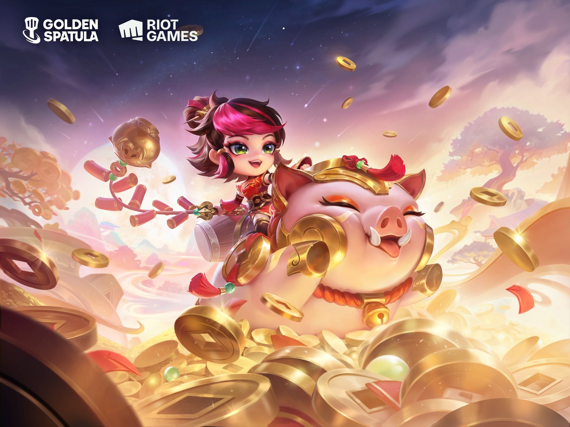 金铲铲之战 五福临门新的小小英雄原画英雄联盟