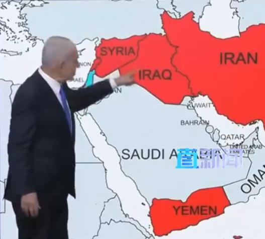 内塔尼亚胡最近对着中东地图一顿指点，接着放话以色列已经成功反杀中东六方势力，而且