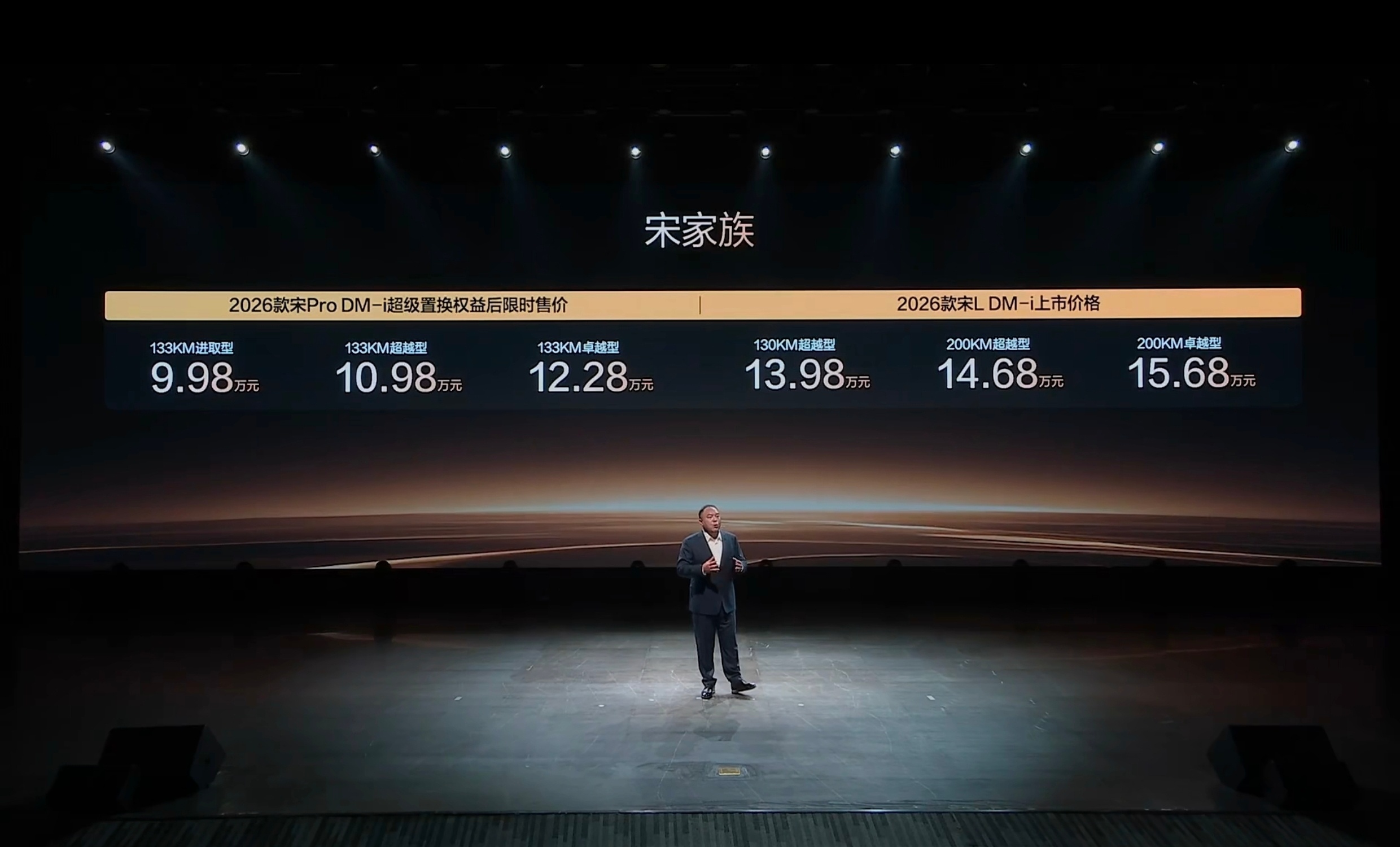 比亚迪王朝宋家族年度重磅焕新2026款宋Pro DM-i与2026款宋L DM-