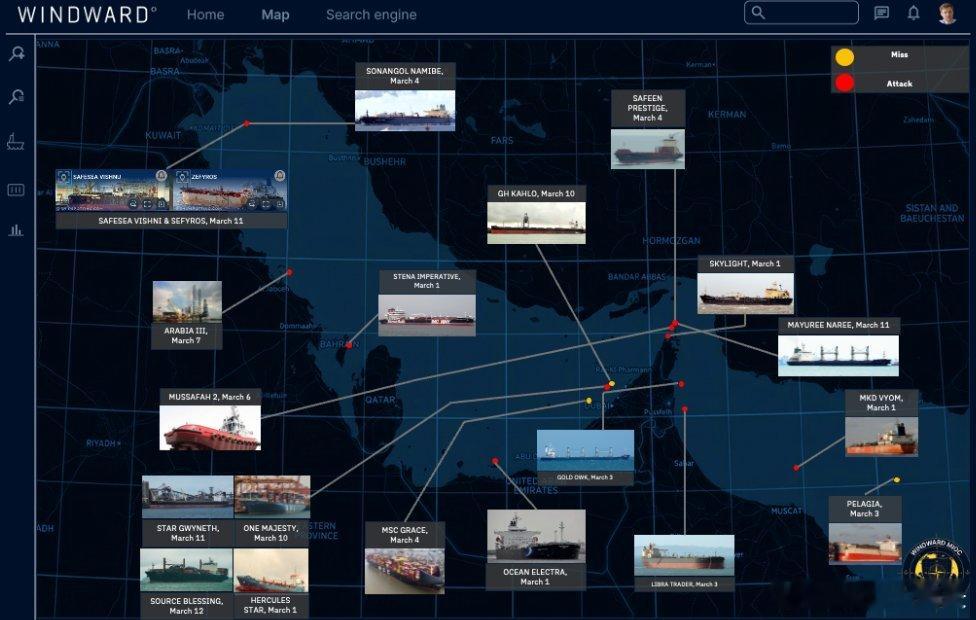 最新海事情报显示，百分之九十被袭目标是货船。目前已八艘散货船、六艘油轮和四艘集装