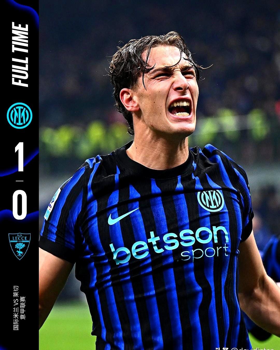 国米差点翻车！硬是靠78分钟的补射才搞定莱切。

场面别提多憋屈了，上半场一个点