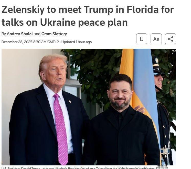 今天泽连斯基将与特朗普举行新的会晤和谈判，泽连斯基本人表示对谈判期望很高，认为有