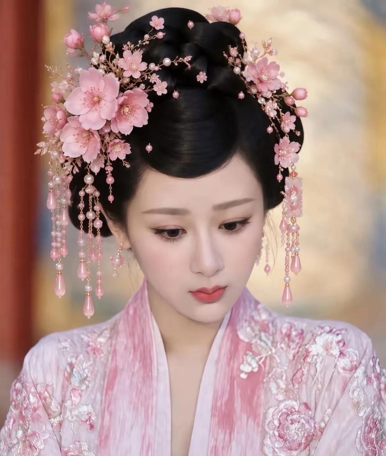 这是杨紫那部剧？
面若桃花
绝代芳华
这粉色的装扮让她如此美丽动人