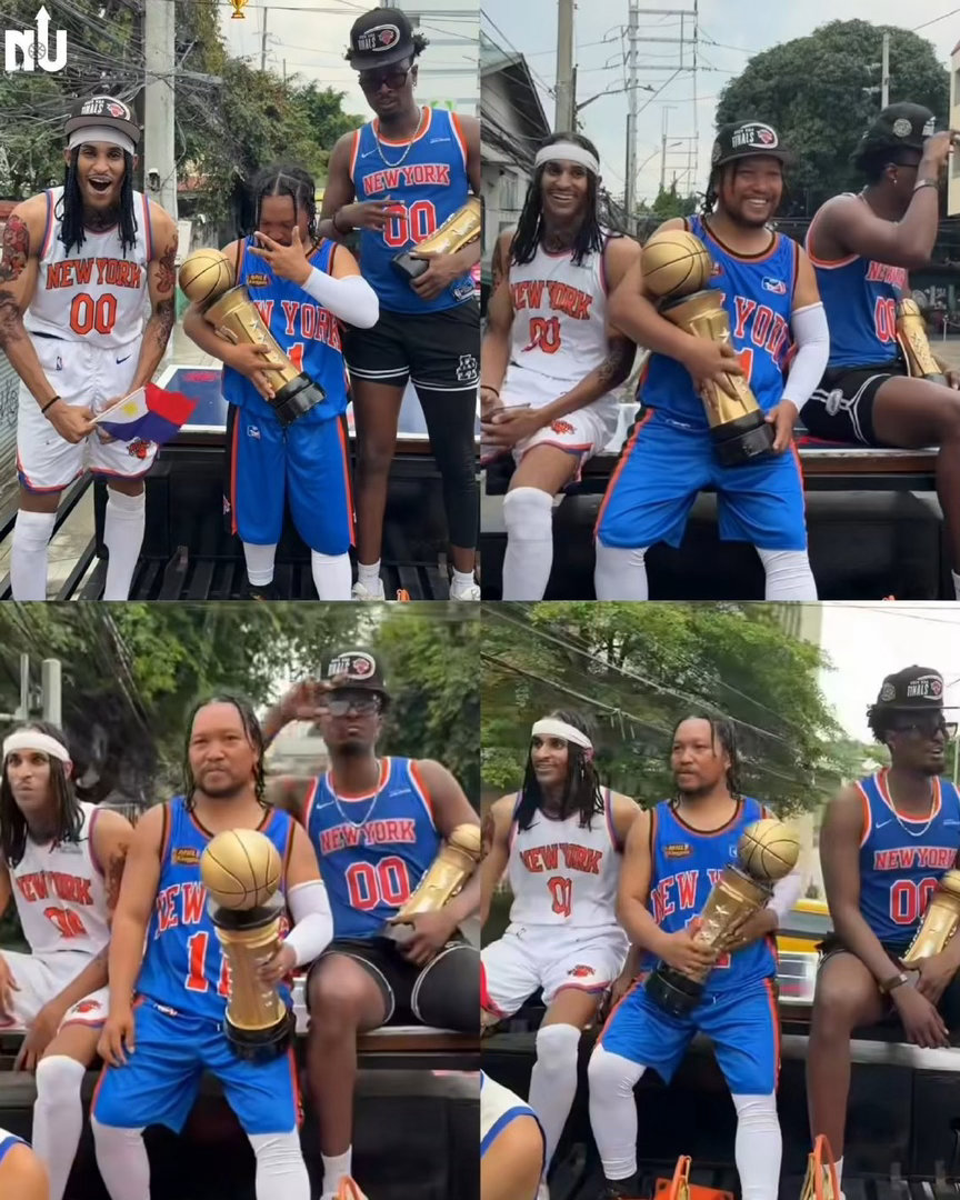 篮天下 山寨版尼克斯球员在菲律宾冠军游行，“贾冰”？？Image via NBA