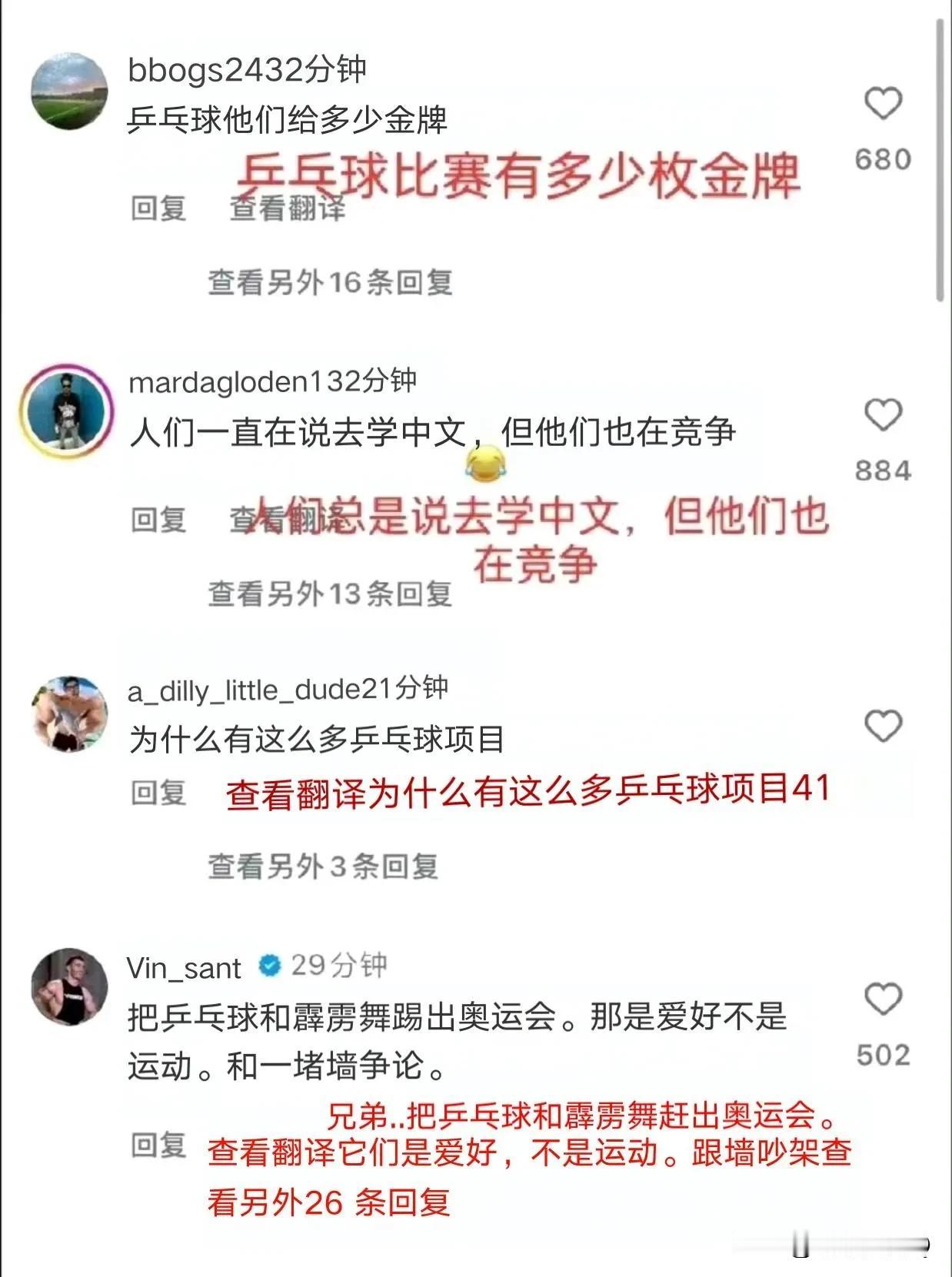 哈哈，看了这个美国网上的评论区评论，感觉美国人还是很在意金牌的啊！不过口气怎么和