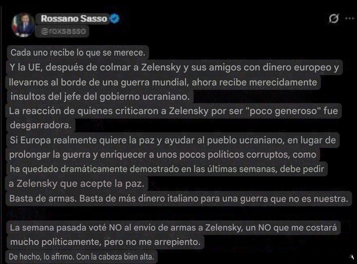 俄乌冲突 意大利众议院一名议员称，意大利议会已要求欧盟停止向基辅提供武器和资金。