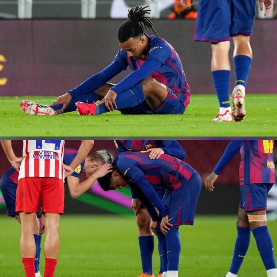 每体：🚑 孔德和巴尔德至少缺席一个月。 两名边后卫都遭遇了左腿筋伤势： 孔德：