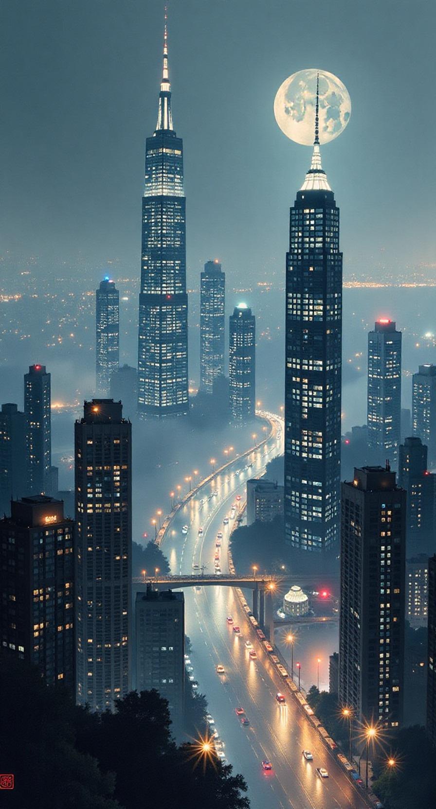 今日穿搭分享 城市风光 城市夜景 城市 夜景