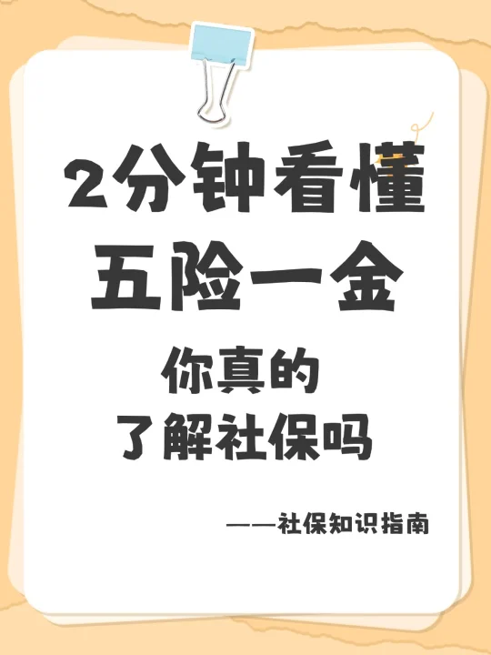 2分钟看懂五险一金👀👀