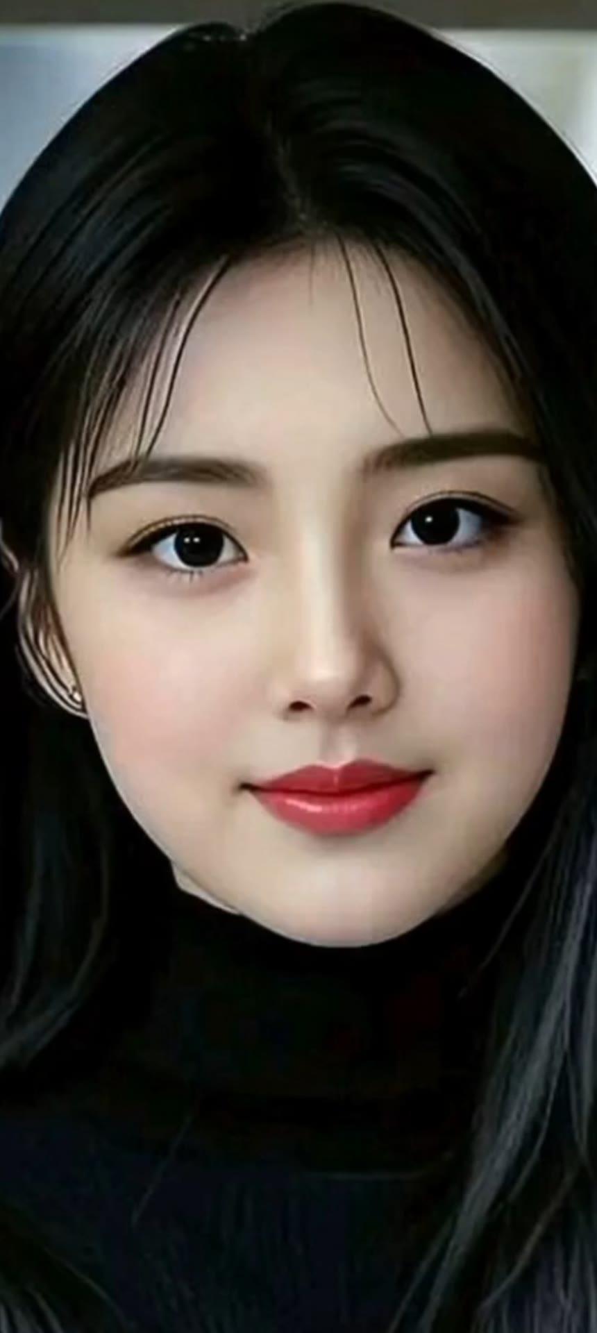 温柔甜美的少女，微笑中透着纯真与可爱。